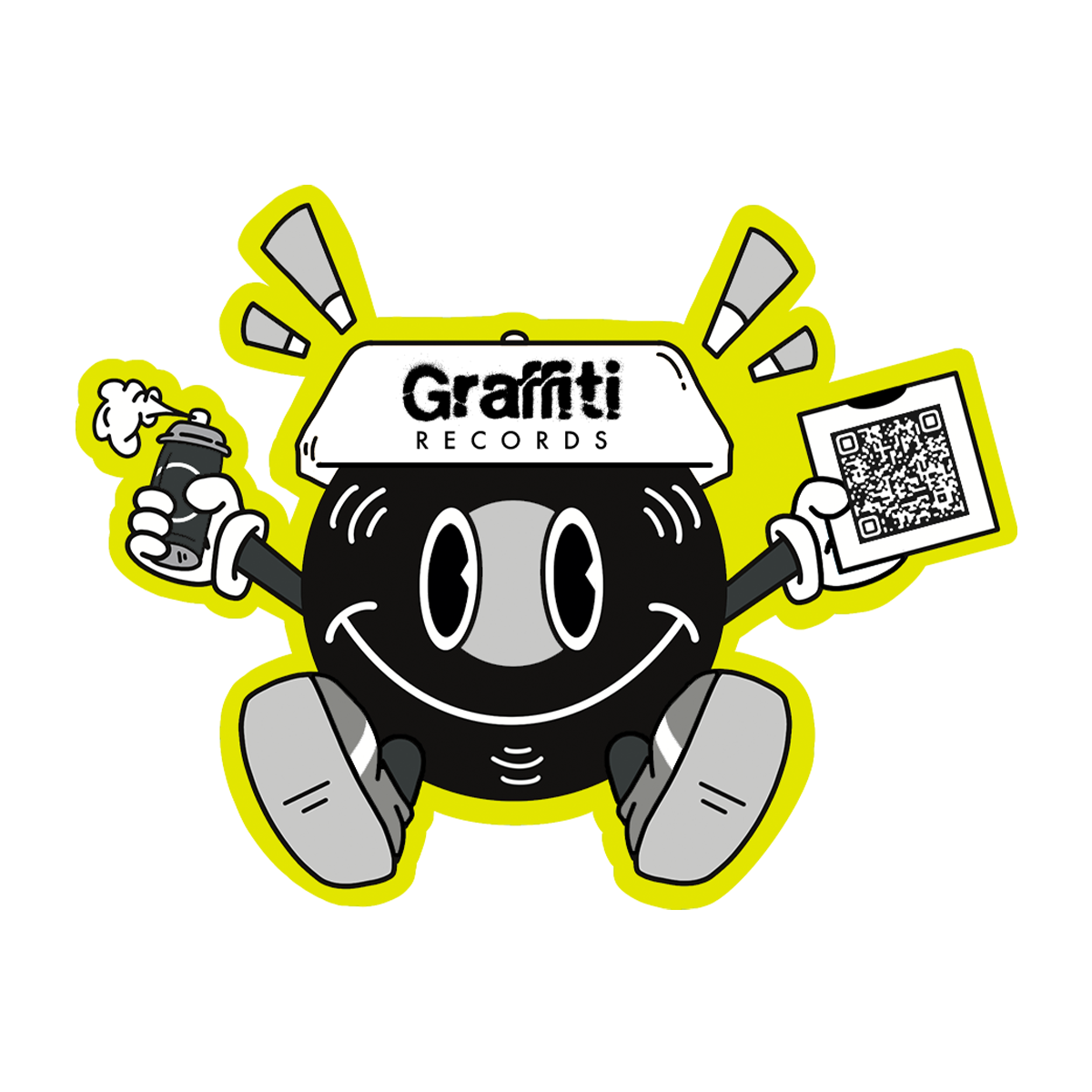 Graffiti Records Mascot Sticker - ADD ON ONLY
